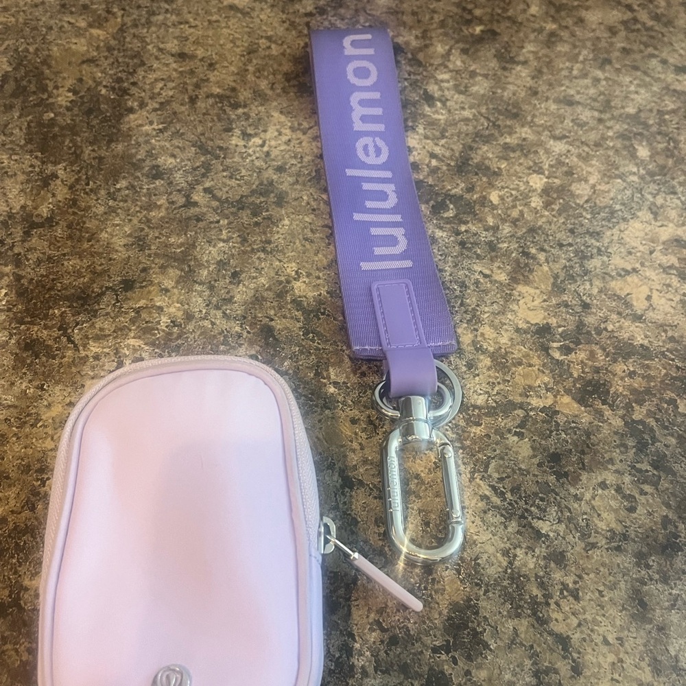 Lululemon Never Lost Keychain and Clippable Nano Pouch